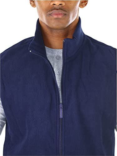 Image of ToBeInStyle Men's Zip Up Sleeveless High Collar Polar Fleece Vest