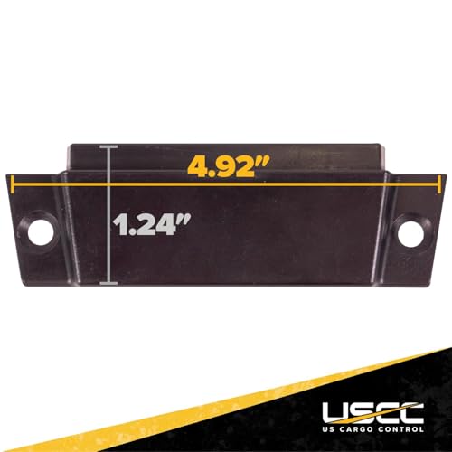 Image of US Cargo Control E Track End Caps for Horizontal E-Track Rail (20 Pack), Durable Black Plastic End Protector Cap for Trailer Tie-Down Rails in Enclosed Trailers and Cargo Vans