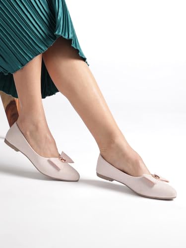 Image of Marc Loire Women's Slip-On Embellished Flat Ballerina Shoes for Casual Wear, Party and Formal Occasions