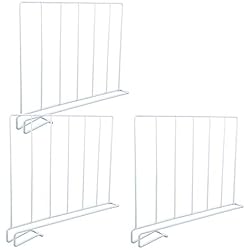 Separadores Estanterias Metalicas VINFUTUR 3pcs Separador Estantería Metal para Armario Divisor Estante Divisor Balda Organizador de Armario para Almacenaje y Organización de Camisetas Toallas Jersey
