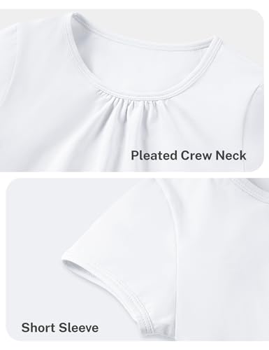 Girls Short Sleeve Shirts Cotton Crew Neck T-Shirt Kids Plain Tees Tops Size 5-12 Years4