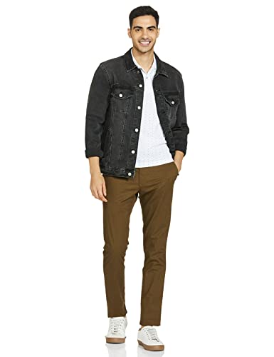 Image of Colorplus Men's Cotton Blend Print Pattern Nuvo Fit Flat Front Casual Trouser