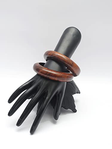 Pure Hands Spunky Tropicalia – Set of 2 Handcrafted Sisoo Wood Bangles, Satin Wax Finish, Eco-Friendly Jewelry, Lightweight & Elegant, Bohemian & Minimalist Style | Tropicalia Woodland Collection2