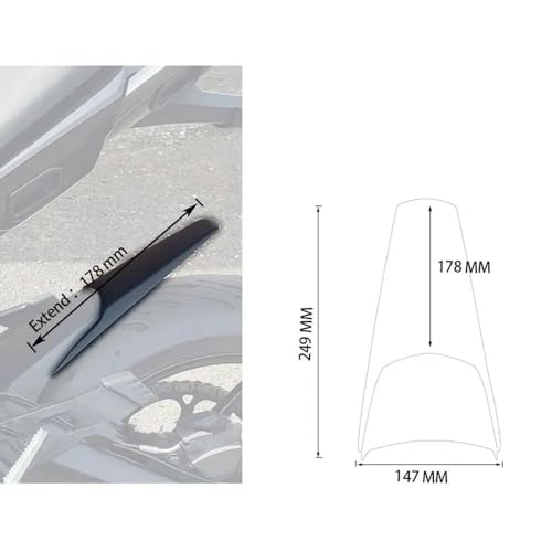 Couvercle protection éclaboussures et garde-boue arrière moto - 5