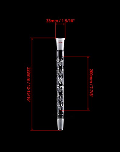 image for QWORK Glass Fractionator Vigreux Distillation Column with 24/40 Fittin