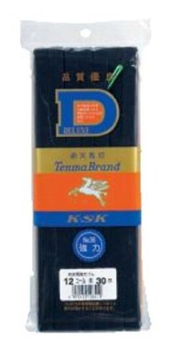 金天馬 赤天馬強力平ゴム 30m巻 12コール(11mm) kw10641 黒