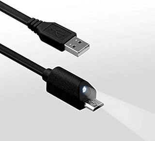 Bright LED 2Pack MicroUSB Cable Compatible with ZTE Telstra Tough Max with Touch Activated LED Light and 480Mbps Data Transfer! (5ft)