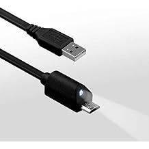 Bright LED 2Pack MicroUSB Cable Compatible with Oppo R6007 with Touch Activated LED Light and 480Mbps Data Transfer! 5ft