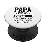 papa knows everything funny festa del papà popsockets popgrip adesivo