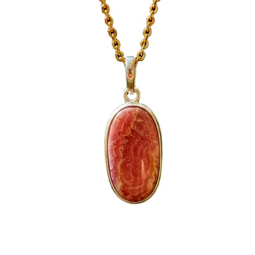Collier en rhodochrosite LKBEADS, un magnifique pendentif rose à offrir en toute occasion