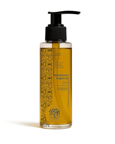 Image of Soul Stories Moroccan Argan Oil 100ml | 100% Pure Cold Extracted Oil for Hair, Face & Skin | Helps Repair Dry, Frizzy Hair, Improve Softness & Shine | Nourishing Care Oil