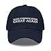 Make Common Sense Great Again Dad Hat - Funny Sarcastic Embroidered Cap Navy