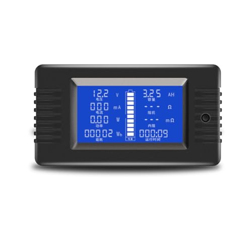Image of HiLetgo PZEM-015 Digital Ammeter Voltmeter Energy Meter DC8-120V 0-50A Battery Capacity Indicator DC Power Kwh SOC Impedance Resistance with USB Shunt Dual USB Cable Length 1M