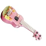 Ukelele infantil de estilo de dibujos animados ligero con cuerda fácil de tocar, ideal para actividades musicales en interiores y exteriores