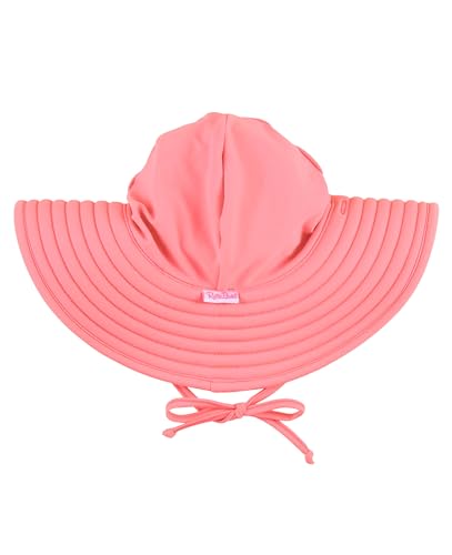 Image of RuffleButts Baby /Toddler Girls UPF 50+ Sun Protective Wide Brim Swimwear Sun Hat