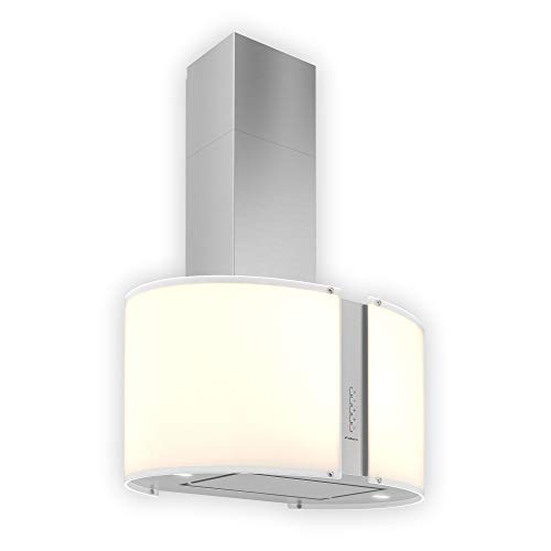 Futuro Futuro Murano Glow LED 27 Inch Wall-mount Range Hood - Modern Italian Exhaust Fan - Unique Designer Glass, Ultra-Quiet, with Blower
