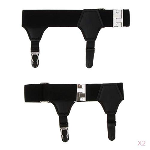 2 Pairs Sock Garters Double Clip Sock Suspenders for Cotton Silk Socks Black | Clothing, Shoes & Accessories | Womens Clothing | Intimates & Sleep | Garter Belts