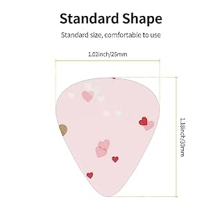 Lot de 12 médiators en forme de cœur rose et rouge pour guitare électrique et basse - Les Beatles, Paul McCartney, John Lennon, RIngo Starr, George Harrison Lot de 12 médiators en forme de cœur rose et rouge pour guitare électrique et basse – Image 4