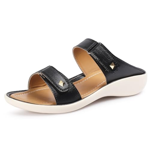 Image of LENSBURY Women Stylish Sandals Heel Flats Slip on Slippers I Stylish and Casual I Comfortable & Lightweight I LBFL52