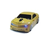 SDGSQHA Wireless Car Mouse - 2.4GHz Wireless, Cool Car Shape, Laptop PC Mac Compatible (Yellow)