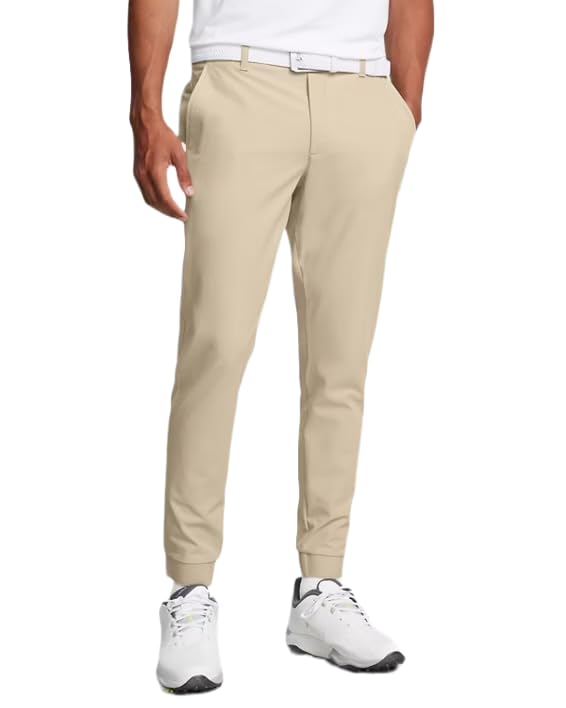 Under Armour UA Drive Men's UPF 50+ Golf Joggers, Khaki Base/Halo Gray, Sz 40 US