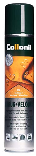 Collonil Nubuk + Velours Spray farblos 200 ml – Imprägnierspray für Schuhe Universal, Jacke, Wildleder & Textilien Outdoor – Farbauffrischung & Schutz – Made in Germany