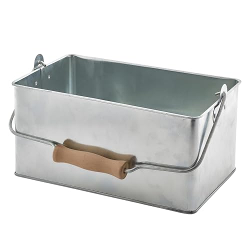 Genware Rectangular Table Caddy Galvanised Steel 24.5x15.5x12.5cm GSTC2415 Single