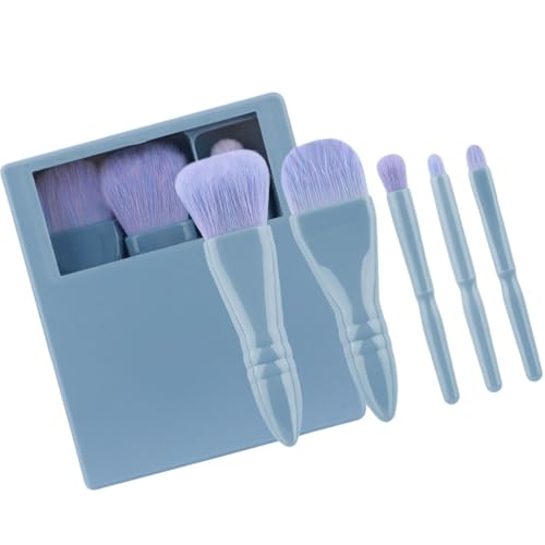 5 Pcs Makeup Brush Set Powder Brush Cosmetic Brush Full Face Make Up Brushes Eyeshadow Brush Travel Brush Set for Women