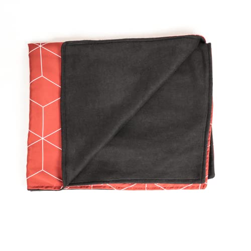 Mantinha Cobertor Para Cachorros e Gatos - Linhas Geométricas Vermelha