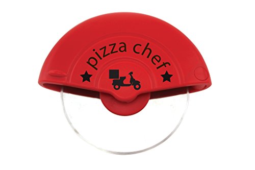 Fackelmann Coupe Roulette à Pizza Acier/Rouge/Argent