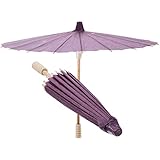 OUNONA 紙傘 和傘 絵画傘 踊り傘 コスプレ 紫 2本セット 持ち運び便利 手作り diy手芸品 インテリア 撮影小道具 絵や文字を描く 装飾用 小物 握りやすい 工芸 パーティー 花嫁用