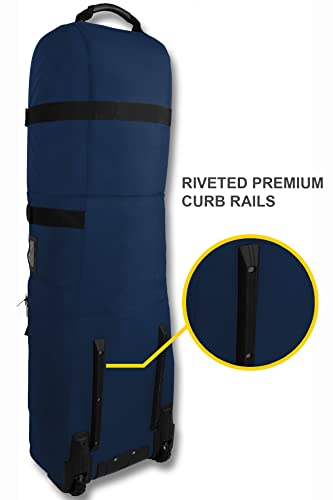 New Caddydaddy First Class Premium Padded Golf Club Travel Cover With Wheels - Heavy Duty Golf Travel Bag For Airlines (Blue) #TOP4