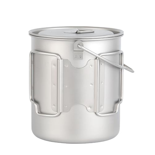 Oxxggkao Large Capacity Portables Backpacking Cookware Folding Handle Dinner Hanging Pots for Outdoor Activity - Image 8