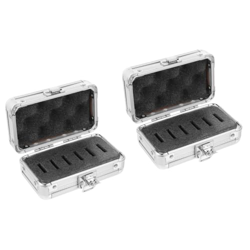 CAXUSD 2pcs Box Telescope Filters Case Eyepieces Filter Holder Aluminum Case Hard Filter Storage Box for Travel