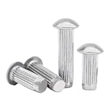 500/1000 Stück M2 M2,5 M3 M4 GB827 Aluminiumknopf Rundkopf Rändelschaft Vollniet(8mm,M2.5-1000pcs)
