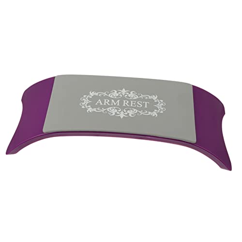 minkissy ネイルアートシリコンハンドピロー キスの爪 パッド ネイルアームレスト オフィスチェアアーム 肘 ネイルアームクッション マニ アームピロー abc化合物 紫の,Purple