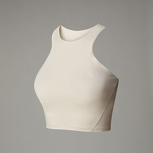 The North Face Women's Refina Longline Sports Bra, White Dune, XS
