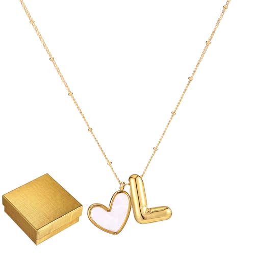 Mikovivi �o���[�����^�[�l�b�N���X�A�S�[���h�J���[�̃n�[�g�C�j�V�������^�[�l�b�N���X�A�p�[�\�i���C�Y���ꂽ�o���[���A���t�@�x�b�g�y���_���g�l�b�N���X�A�����p�W���G���[�v���[���g(L)