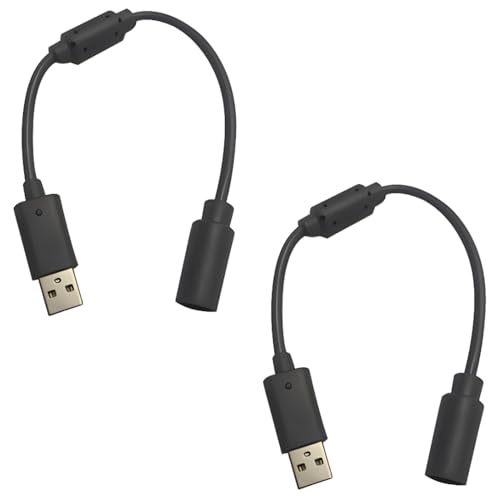PMTFUMY Paquete de 2 cables USB de alta calidad para Xbox One/Series X|S, Xbox 360 y PC, repuesto esencial para volantes Thrustmaster, Logitech G920 y más, color negro
