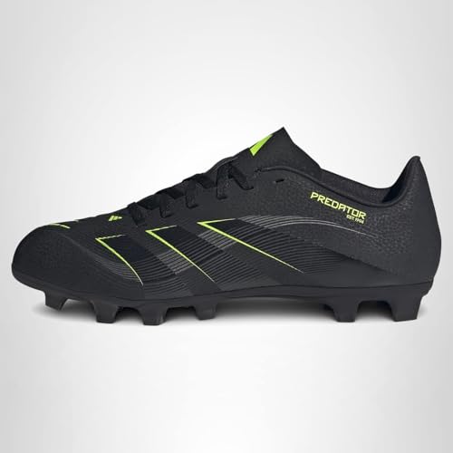 adidas Unisex Predator Club Firm Ground/Multi Ground Football Boots, Core Black/Carbon/Lucid Lemon, 46 EU