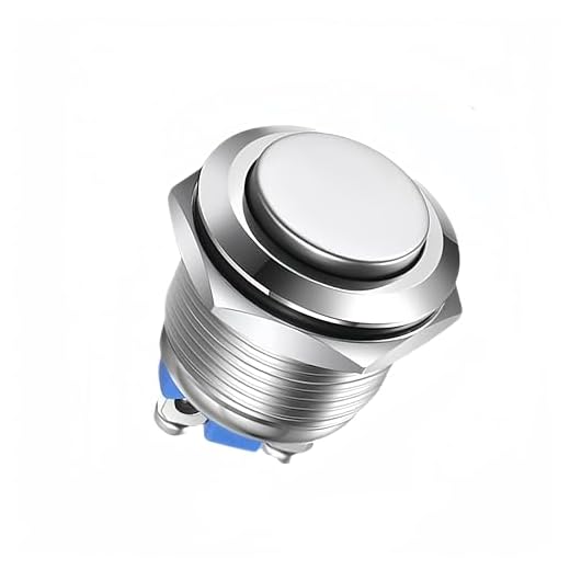 16 mm Runder Startknopf, Drucktaster Klingeltaster, IP67 Wasserdicht Momentanen Druckschalter, 250V 220V AC 12V 24V 36V DC 3A Auto Household Appliance Taste Schalter SPST-Schraubklemme Schwarze Schale
