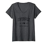 donna huntersville north carolina nc vintage sport design nero p maglietta con collo a v