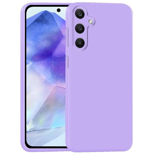 Image of Back Cover for Samsung Galaxy A55 5G | Full Camera Protection | Premium Liquid Silicon Case | Flexible Bumper Case for Samsung Galaxy A55 5G (Purple)