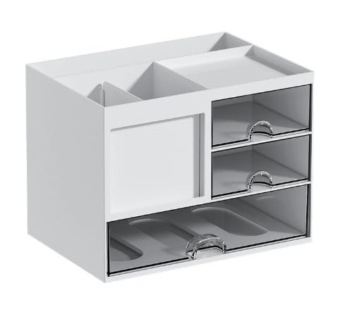 サムコス デスクオーガナイザー 小物入れ 卓上 収納 組立不要 大容量 デスクオーガナイザー 文房具 小物入れ 化粧品 収納 小物収納 引き出し ペン立て リモコン オフィス お部屋 学校用