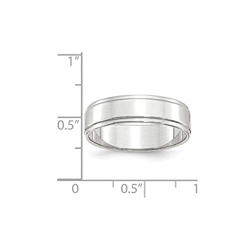 Wedding Band Ring Band 10K White Gold Standard Flat3
