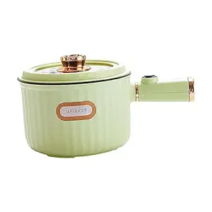 CALANDIS Electric Cooking Pot Nonstick Household Ramen Cooker for Cooking Green | 1 Electric Hot Cooker (UK Adapter)