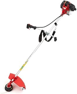 43cc Petrol Grass Trimmer and Brushcutter with Protective Guard and Harness - Optimal for Trimming Weeds, Grass Cutting, Lawn Edges - 2-Stroke Engine 1.25KW / 1.7HP