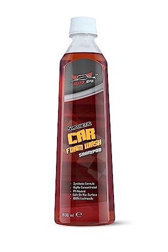 AUTO SPA Synthetic Foam Car Wash Shampoo Concentrate Liquid – Advanced Technology With Extra Thick Foaming Works With Both Foam Cannon And Bucket Wash (800 ml)