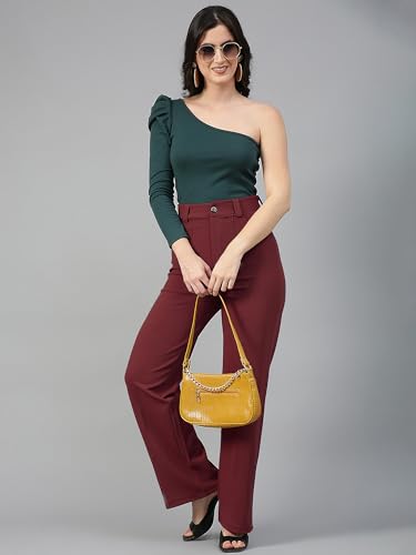 Image of Mehrang Trousers for Women, Formal Pants for Women, Straight Fit Pants