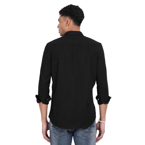 Image of Men's Slim Fit Spread Collar Full Sleeve Casual Shirt